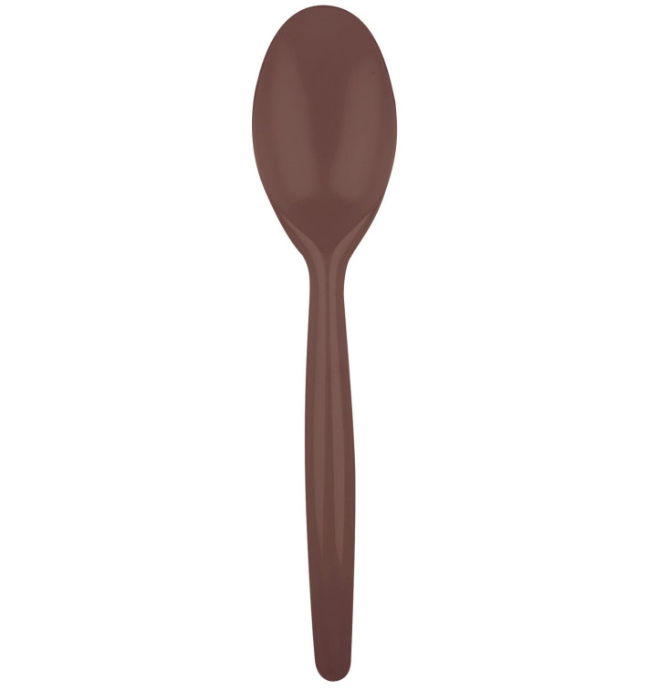 Plastic lepel PS "Easy" bruin 18,5 cm (20 stuks) Plastic lepel PS "Easy" bruin 18,5 cm (20 stuks)