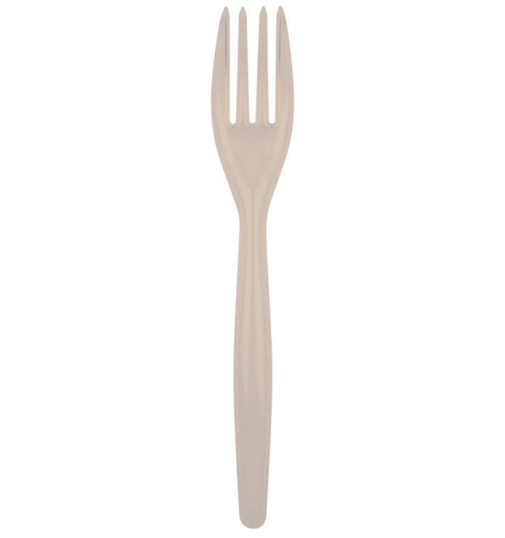 Plastic PS vork "Easy" beige 18cm (20 stuks) Plastic PS vork "Easy" beige 18cm (20 stuks)
