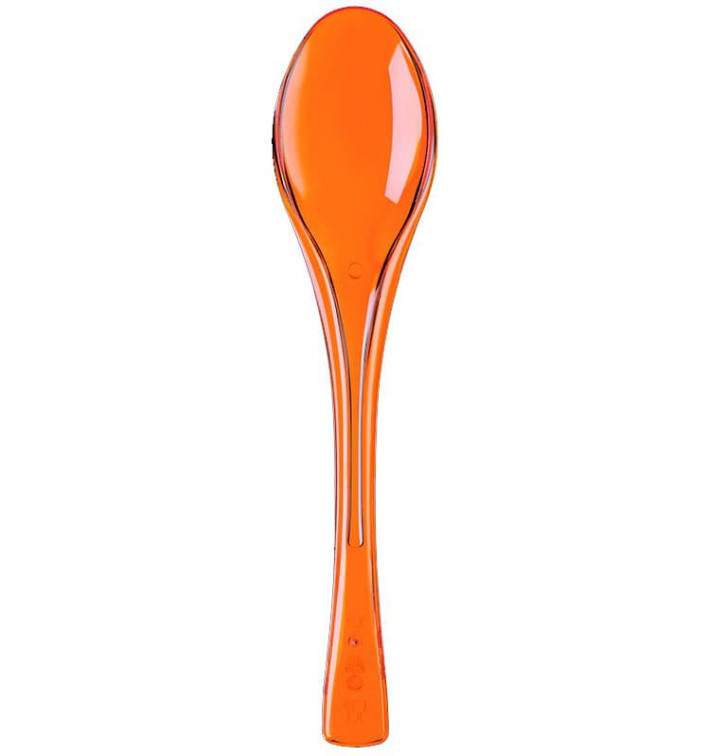 Plastic lepel PS "Flen" oranje transparant 14,5cm (3000 stuks) Plastic lepel PS "Flen" oranje transparant 14,5cm (3000 stuks)