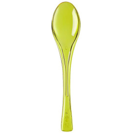 Plastic lepel  PS "Flen" geel transparant14,5cm (50 stuks) 