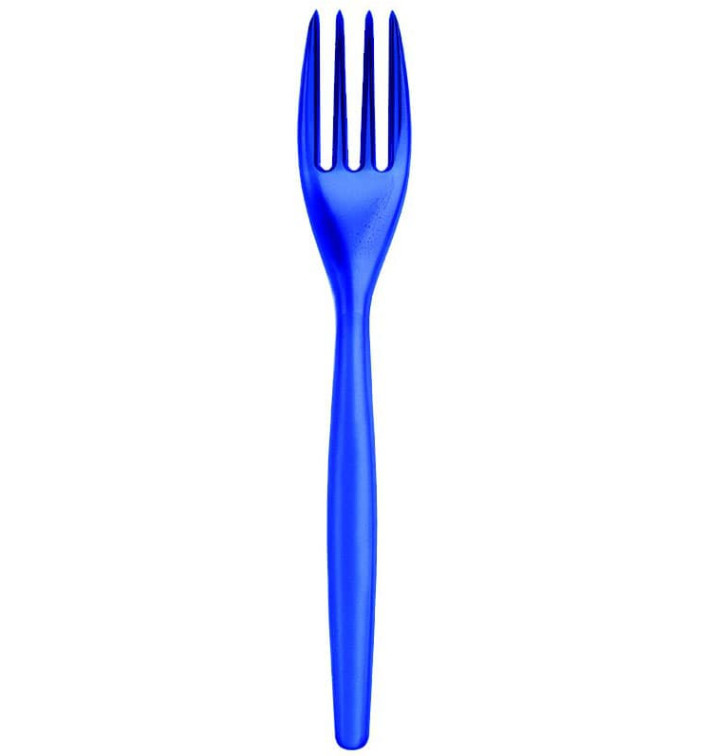 Plastic PS vork "Easy" blauw transparant 18cm (20 stuks) Plastic PS vork "Easy" blauw transparant 18cm (20 stuks)
