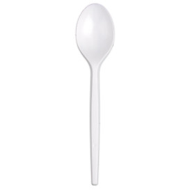 Plastic lepel  Next wit 16,5 cm (100 stuks) 