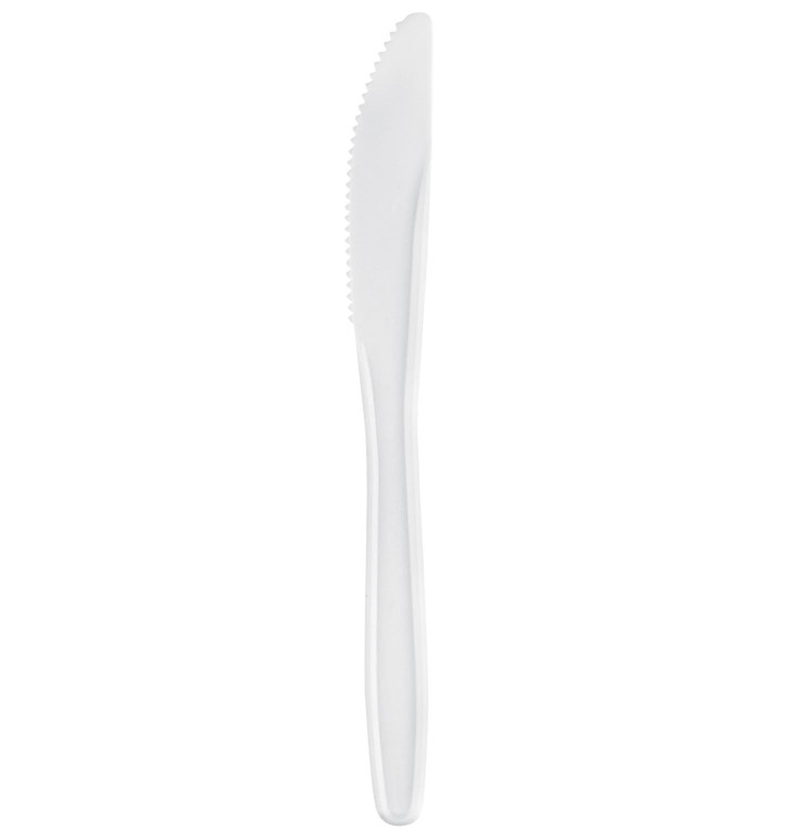 Plastic mes Easen PP wit 17,5cm (100 stuks) Plastic mes Easen PP wit 17,5cm (100 stuks)