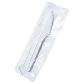 Plastic PS mes  wit verpakt 17cm (1000 stuks) 
