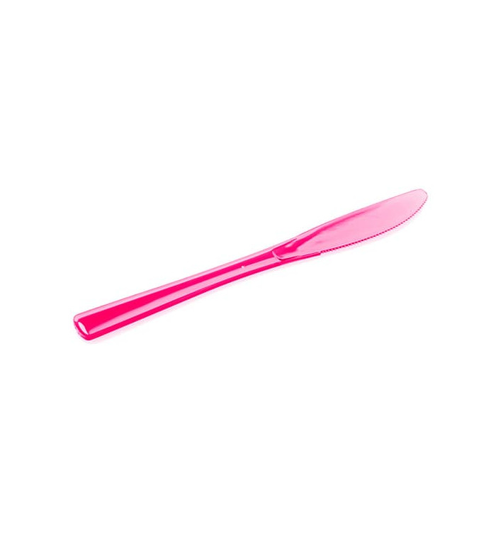 Plastic mes Premium framboos 20 cm (250 stuks) Plastic mes Premium framboos 20 cm (250 stuks)