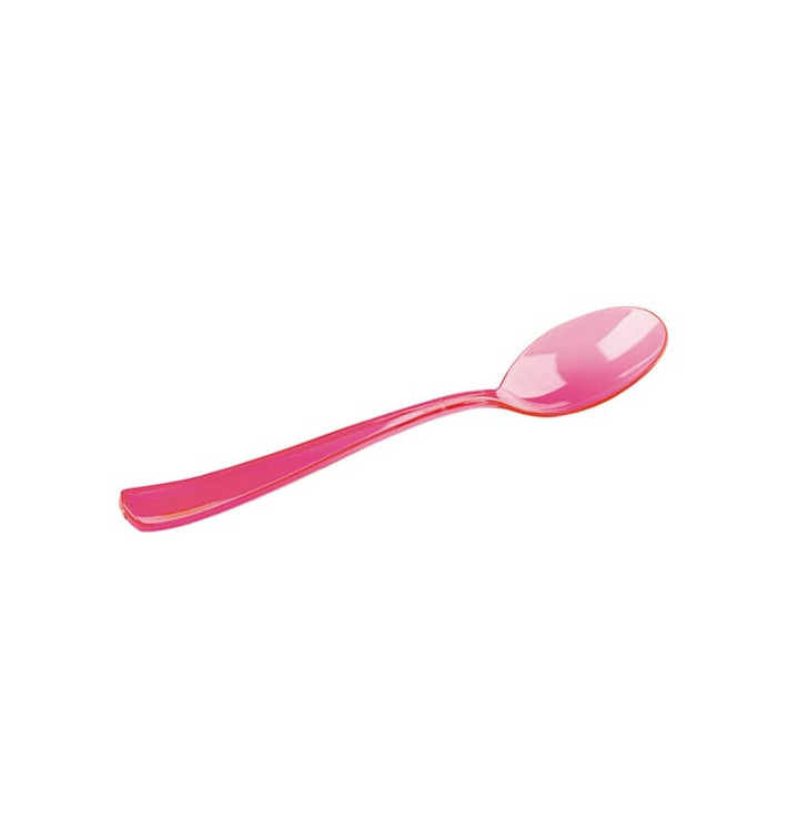 Plastic lepel premium framboos 16 cm (10 stuks) Plastic lepel premium framboos 16 cm (10 stuks)