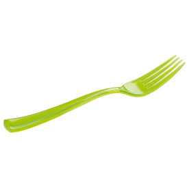 Plastic vork Premium groen 19 cm (10 stuks) 