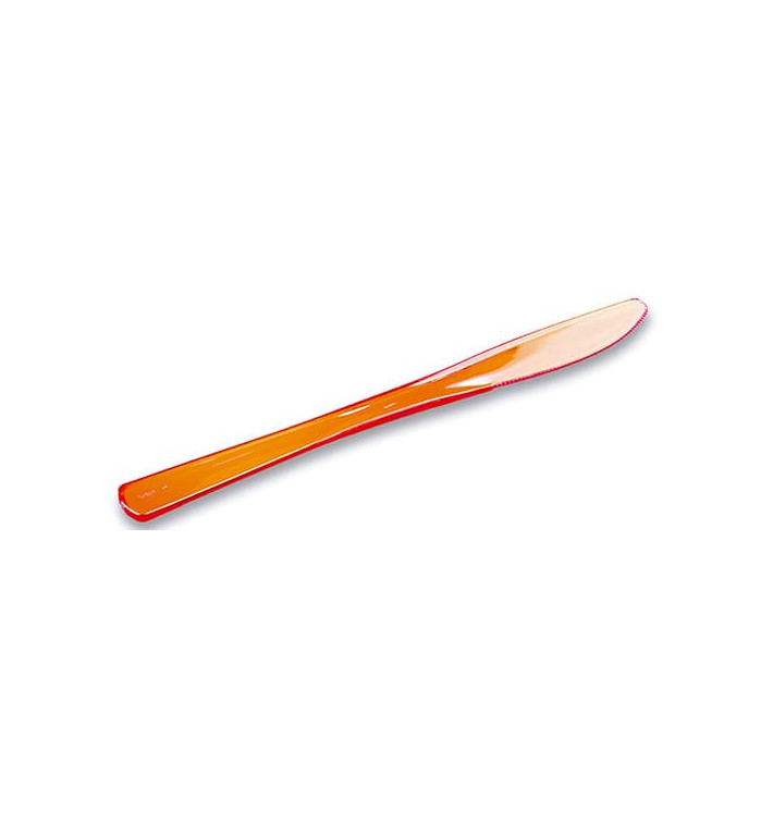 Plastic mes Premium oranje 20cm (250 stuks)