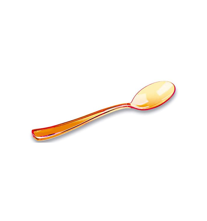Plastic lepel premium oranje 16cm (10 stuks) Plastic lepel premium oranje 16cm (10 stuks)