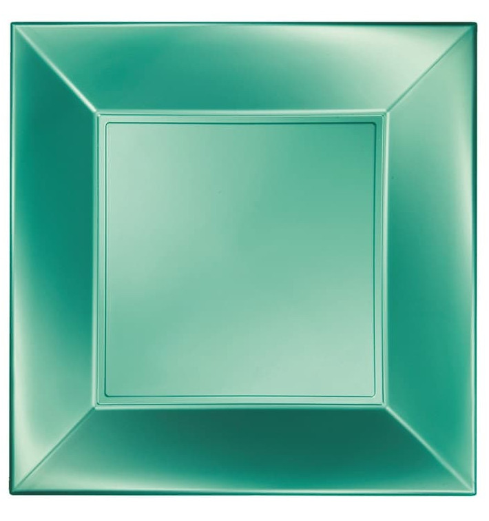 Plastic bord Plat groen "Nice" parel PP 29 cm (12 stuks) Plastic bord Plat groen "Nice" parel PP 29 cm (12 stuks)