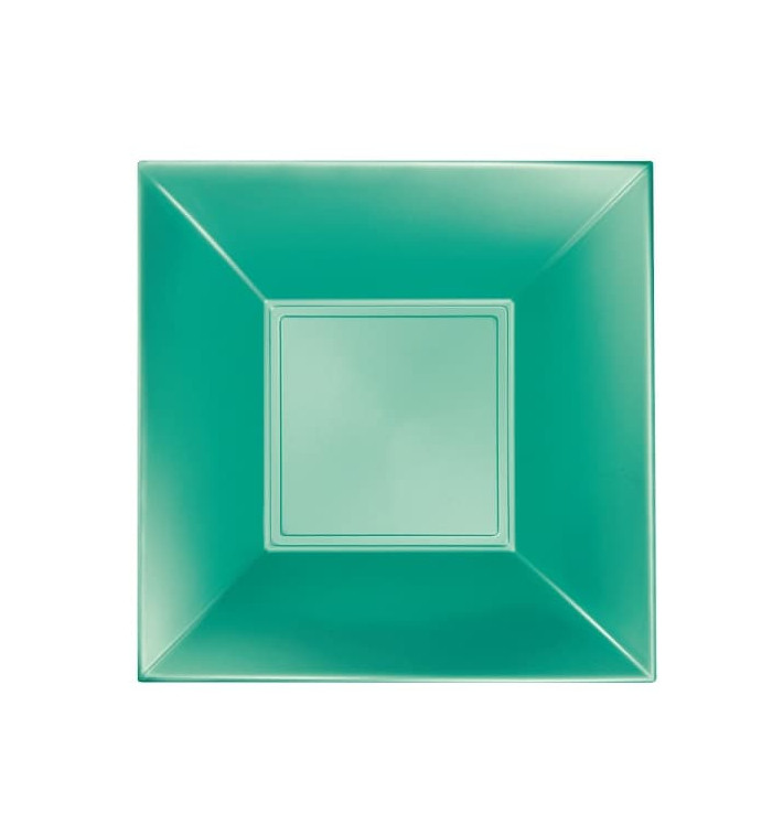 Plastic bord Diep groen "Nice" parel PP 18 cm (300 stuks) Plastic bord Diep groen "Nice" parel PP 18 cm (300 stuks)