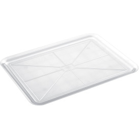 Plastic dienblad transparant 37x50cm (4 stuks) 