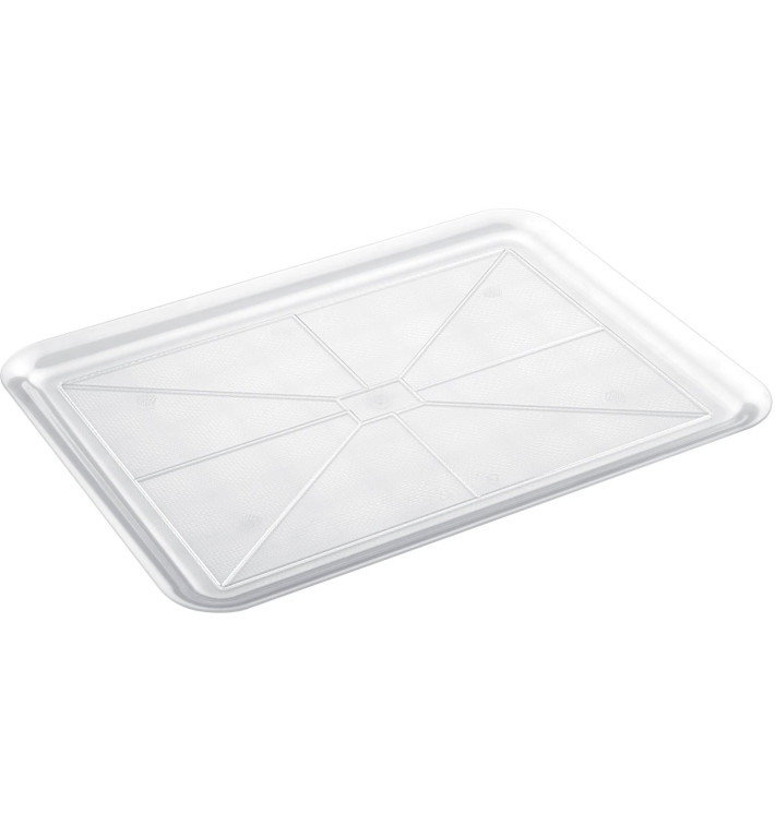 Plastic dienblad transparant 37x50cm (4 stuks) Plastic dienblad transparant 37x50cm (4 stuks)