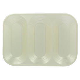 Plastic Compartment dienblad "X-Table" 3C parel 33x23cm (2 stuks) 