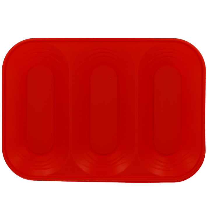 Plastic dienblad microgolfbaar "X-Table" 3C rood 33x23cm (30 stuks) Plastic dienblad microgolfbaar "X-Table" 3C rood 33x23cm (30 stuks)
