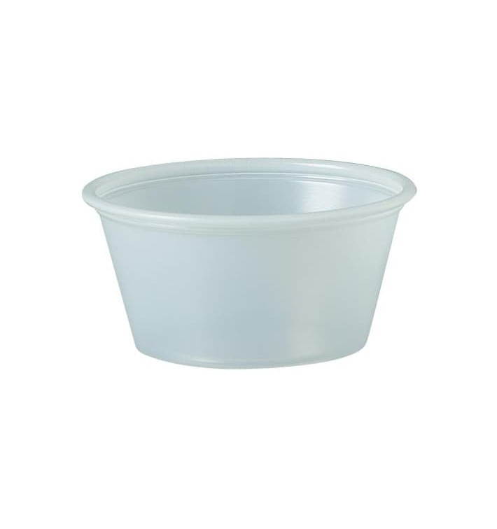 Plastic souffle beker PS transparant 60ml Ø6,6cm (250 stuks) Plastic souffle beker PS transparant 60ml Ø6,6cm (250 stuks)