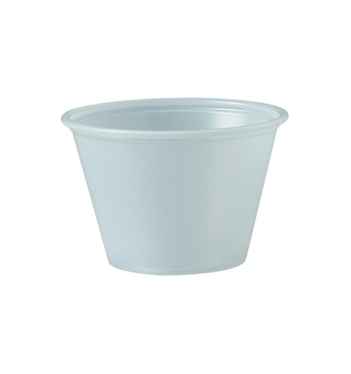 Plastic souffle beker PS transparant 75ml Ø6,6cm (2500 stuks) Plastic souffle beker PS transparant 75ml Ø6,6cm (2500 stuks)