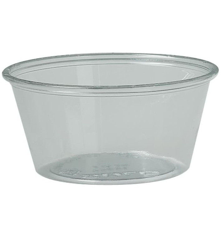 Plastic souffle beker PS transparant 100ml Ø7,3cm (2500 stuks) Plastic souffle beker PS transparant 100ml Ø7,3cm (2500 stuks)