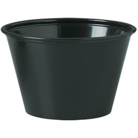 Plastic souffle beker PS zwart 120ml Ø7,3cm (2500 stuks)