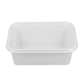 Plastic dienblad wit 12,7x9,1x4,2cm 300ml (1000 stuks)