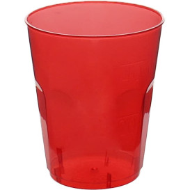 Plastic PS Shotje Kristal "Diamant" rood 50ml (20 stuks) 