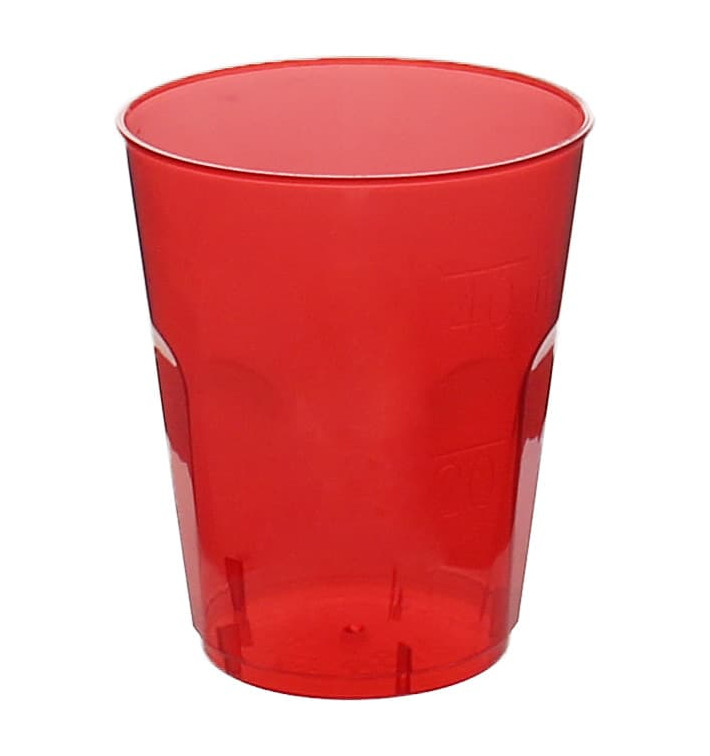 Plastic PS Shotje Kristal "Diamant" rood 50ml (600 stuks)