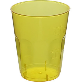 Plastic PS Shotje Kristal "Diamant" geel 50ml (600 stuks)