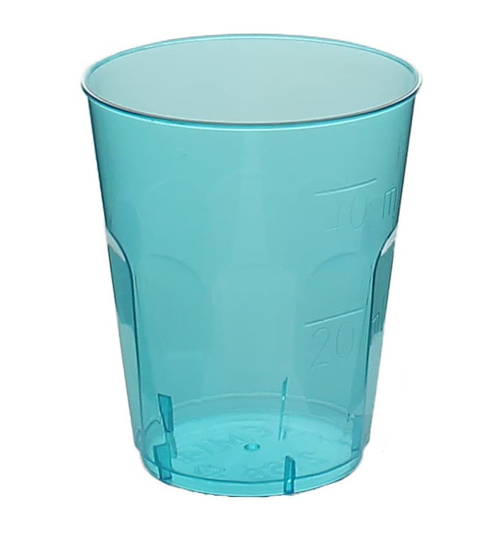 Plastic PS Shotje Kristal "Diamant" blauw 50ml (600 stuks)