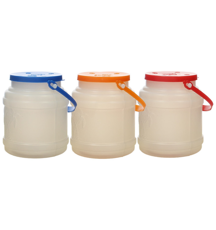 Plastic melk Container met handvat en Deksel 500 ml (100 stuks) Plastic melk Container met handvat en Deksel 500 ml (100 stuks)