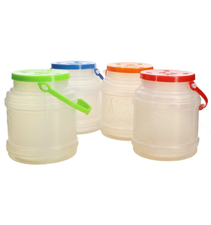 Plastic melk Container met handvat en Deksel 500 ml (100 stuks) Plastic melk Container met handvat en Deksel 500 ml (100 stuks)