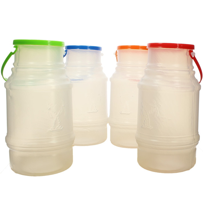 Plastic melk Container met handvat en Deksel 1000 ml (50 stuks) Plastic melk Container met handvat en Deksel 1000 ml (50 stuks)