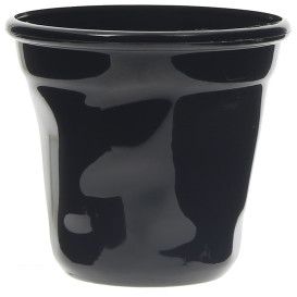 Proeving Plastic mini beker PS "Cabosse" zwart 60ml (12 stuks) 
