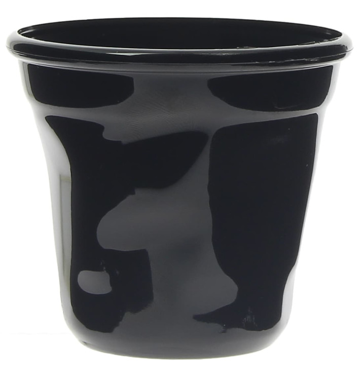 Proeving Plastic mini beker PS "Cabosse" zwart 60ml (12 stuks) Proeving Plastic mini beker PS "Cabosse" zwart 60ml (12 stuks)