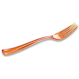 Plastic vork Premium oranje 19cm (180 stuks)