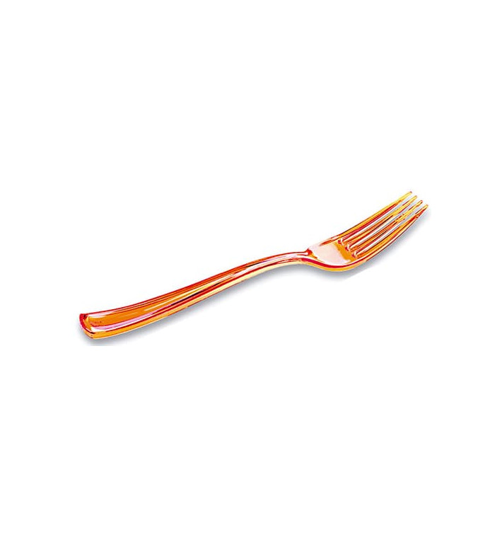 Plastic vork Premium oranje 19cm (180 stuks)