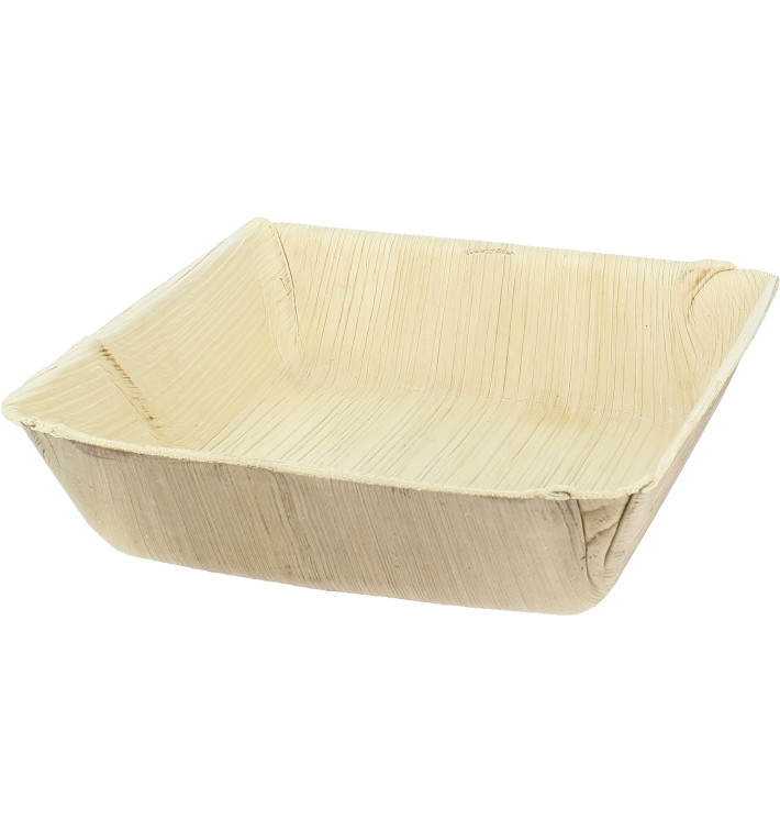 Palm blad bord Diep Vierkant 16x16cm (100 stuks) Palm blad bord Diep Vierkant 16x16cm (100 stuks)