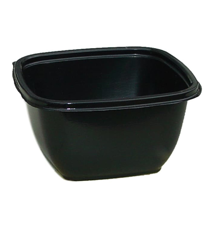 Plastic Kom PET zwart 375ml 12,5x12,5x5cm (50 stuks) Plastic Kom PET zwart 375ml 12,5x12,5x5cm (50 stuks)