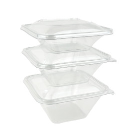 Plastic Kom PET "Impression" 750ml 17x17x6cm (50 stuks) 