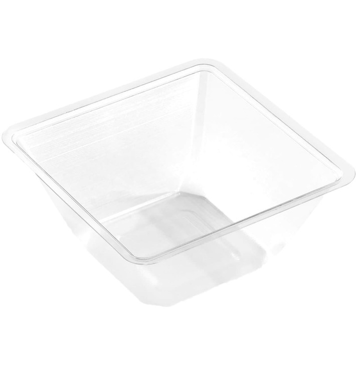 Plastic mini-Kom PET hittebestendig 250ml 9x9x6cm (600 stuks) Plastic mini-Kom PET hittebestendig 250ml 9x9x6cm (600 stuks)