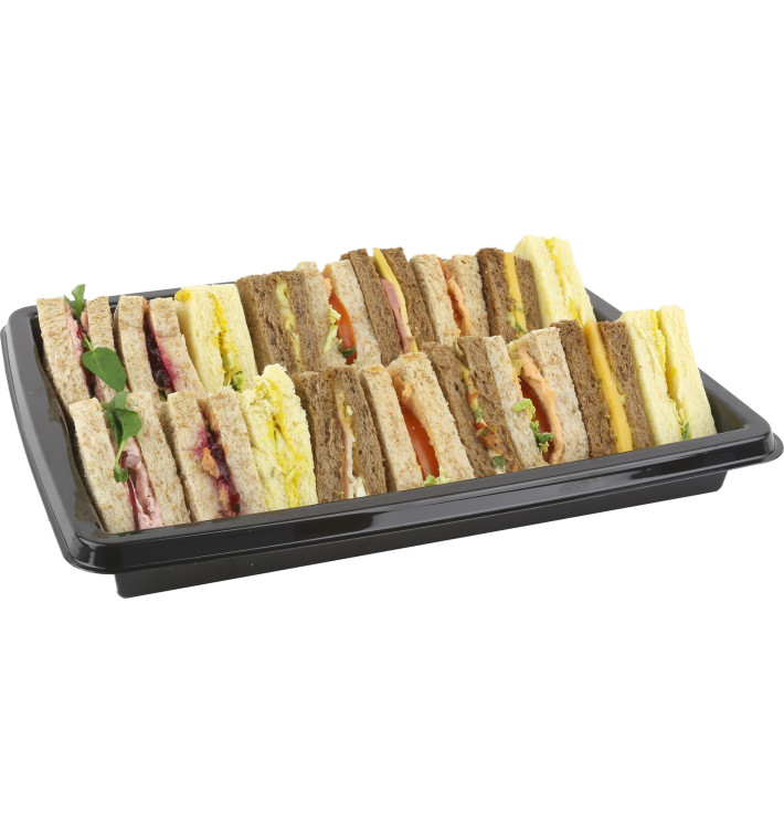 Plastic dienblad Rechthoekige vorm zwart 31,6x25,6x4cm (25 stuks) Plastic dienblad Rechthoekige vorm zwart 31,6x25,6x4cm (25 stuks)