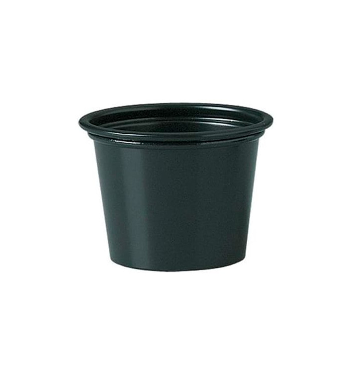 Plastic PP Soufflébeker zwart 30ml Ø4,8cm (250 stuks) 