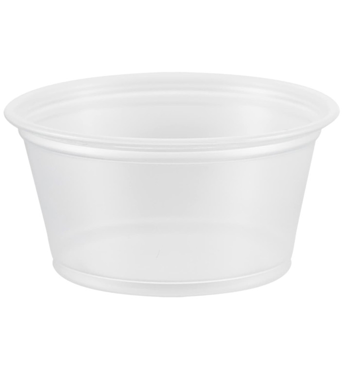 Plastic PP Soufflébeker transparant 60ml Ø6,6cm (2500 stuks) Plastic PP Soufflébeker transparant 60ml Ø6,6cm (2500 stuks)