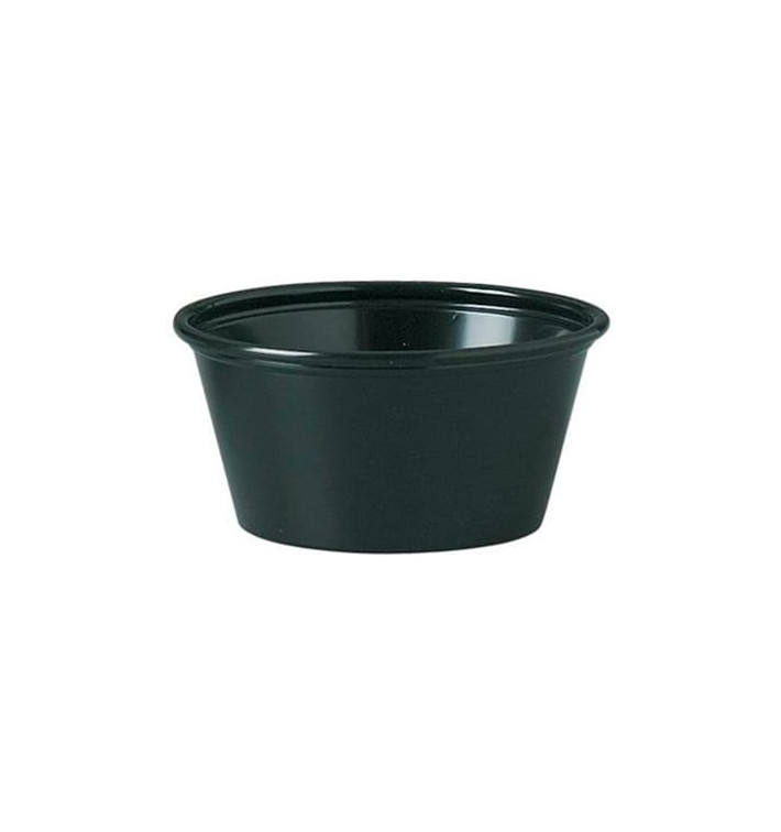 Plastic PP Soufflébeker zwart 60ml Ø6,6cm (125 stuks) Plastic PP Soufflébeker zwart 60ml Ø6,6cm (125 stuks)