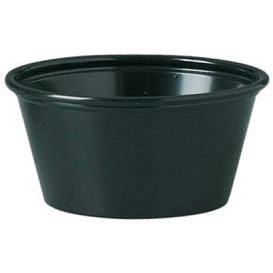 Plastic PP Soufflébeker zwart 60ml Ø6,6cm (2500 stuks) 