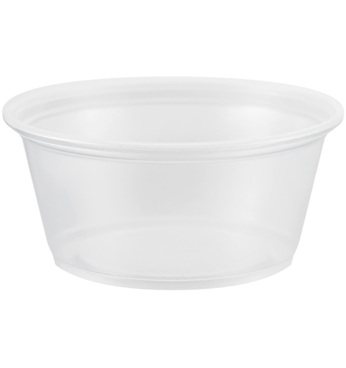 Plastic PP Soufflébeker transparant 100ml Ø7,3cm (125 stuks) Plastic PP Soufflébeker transparant 100ml Ø7,3cm (125 stuks)
