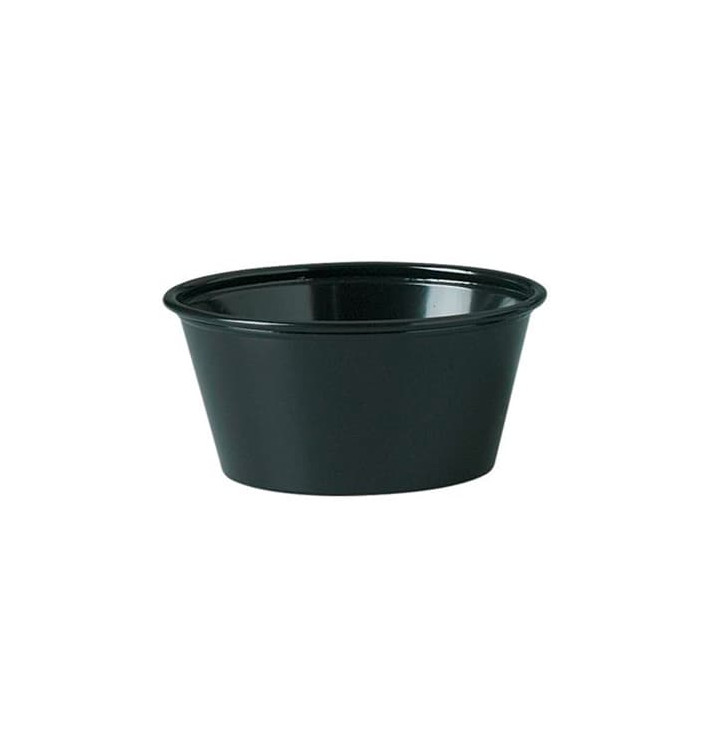 Plastic PP Soufflébeker zwart 100ml Ø7,3cm (125 stuks) Plastic PP Soufflébeker zwart 100ml Ø7,3cm (125 stuks)