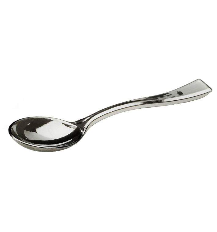Plastic theelepel gemetalliseerd 10cm (1.000 stuks) Plastic theelepel gemetalliseerd 10cm (1.000 stuks)