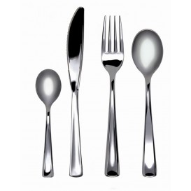 Plastic vork gemetalliseerd 19cm (500 stuks)