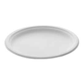 Suikerriet bord wit Ø26 cm (25 stuks) 