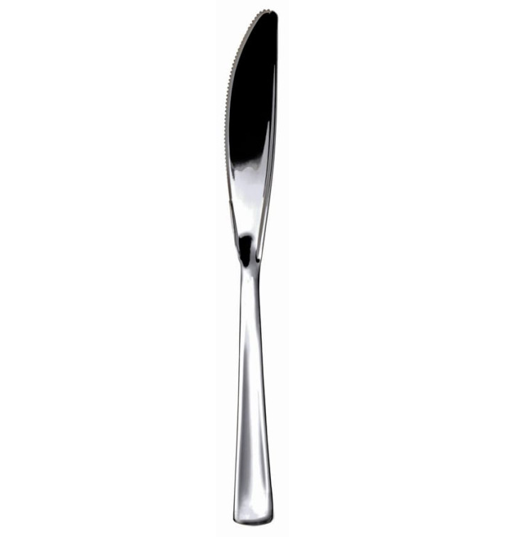 Plastic mes gemetalliseerd 20cm (10 stuks) Plastic mes gemetalliseerd 20cm (10 stuks)